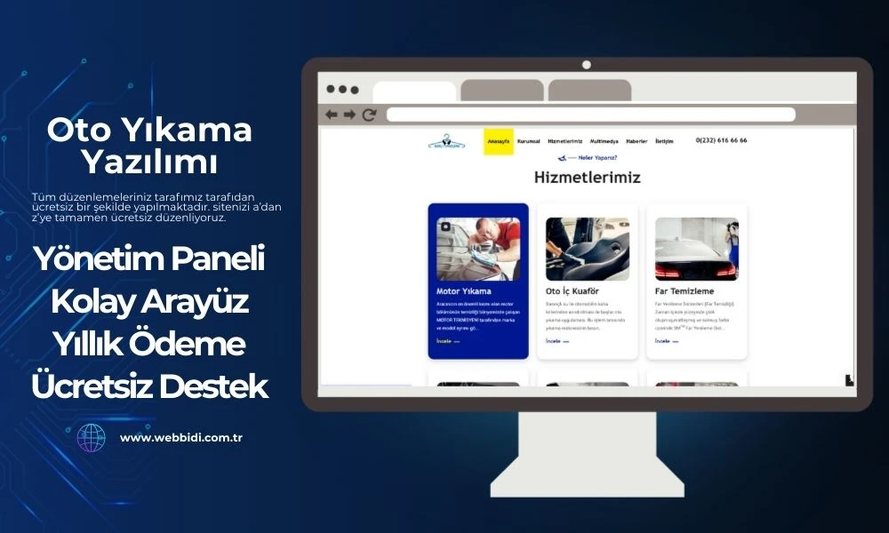 Oto Yıkama Sitesi Kur